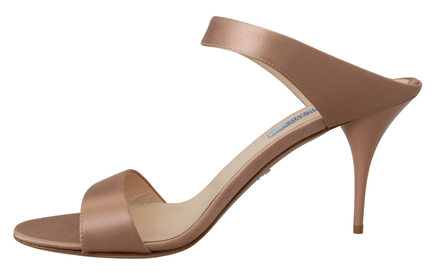 Prada Glimmering Rose Gold Leather Heels - - - Prada