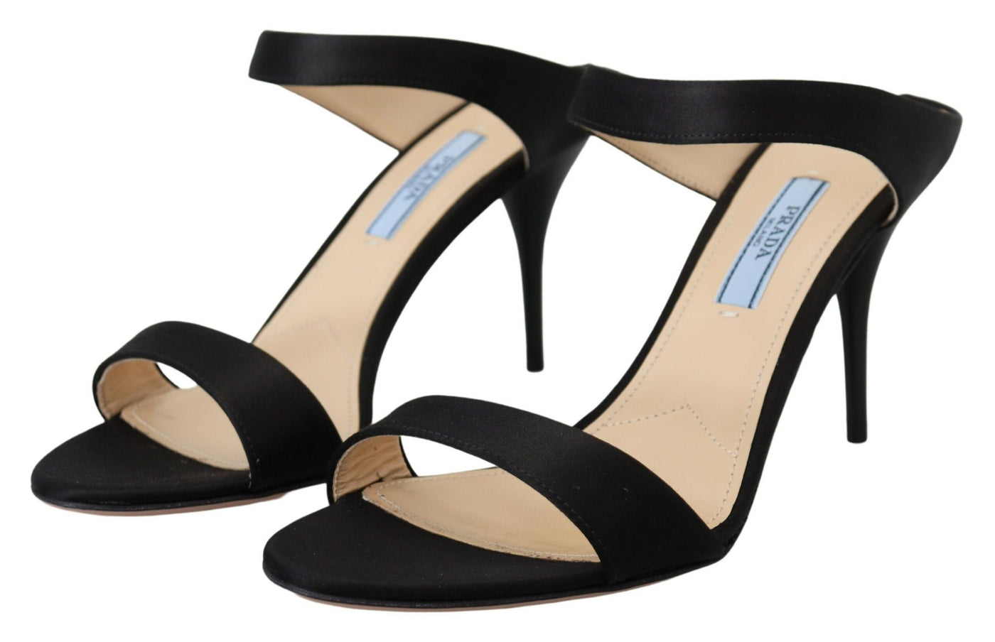 Prada Elegant Black Leather Heels Pumps - - - Prada