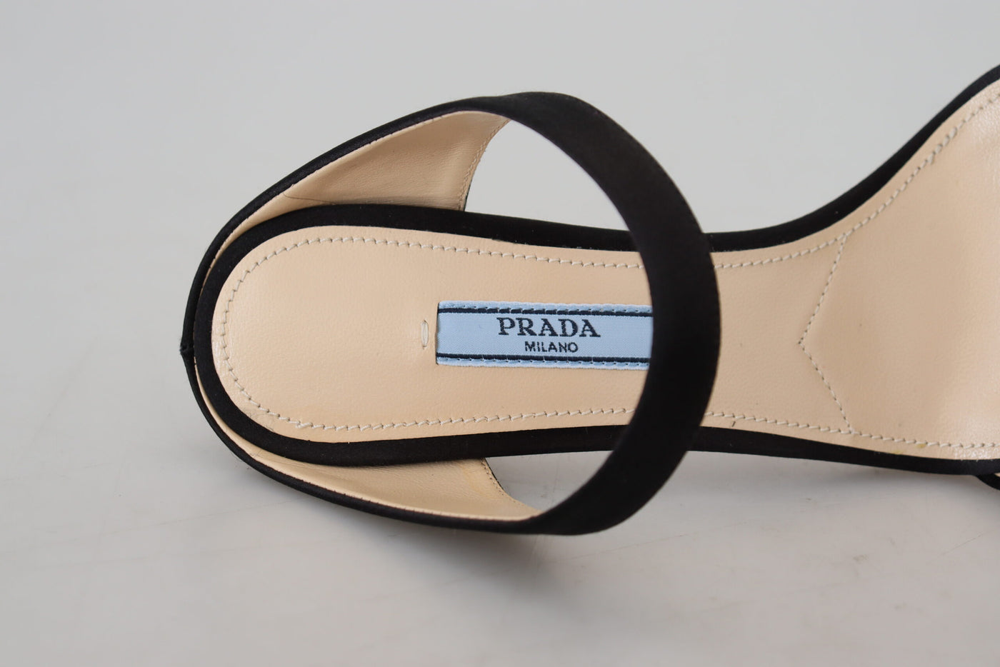 Prada Elegant Black Leather Heels Pumps - - - Prada