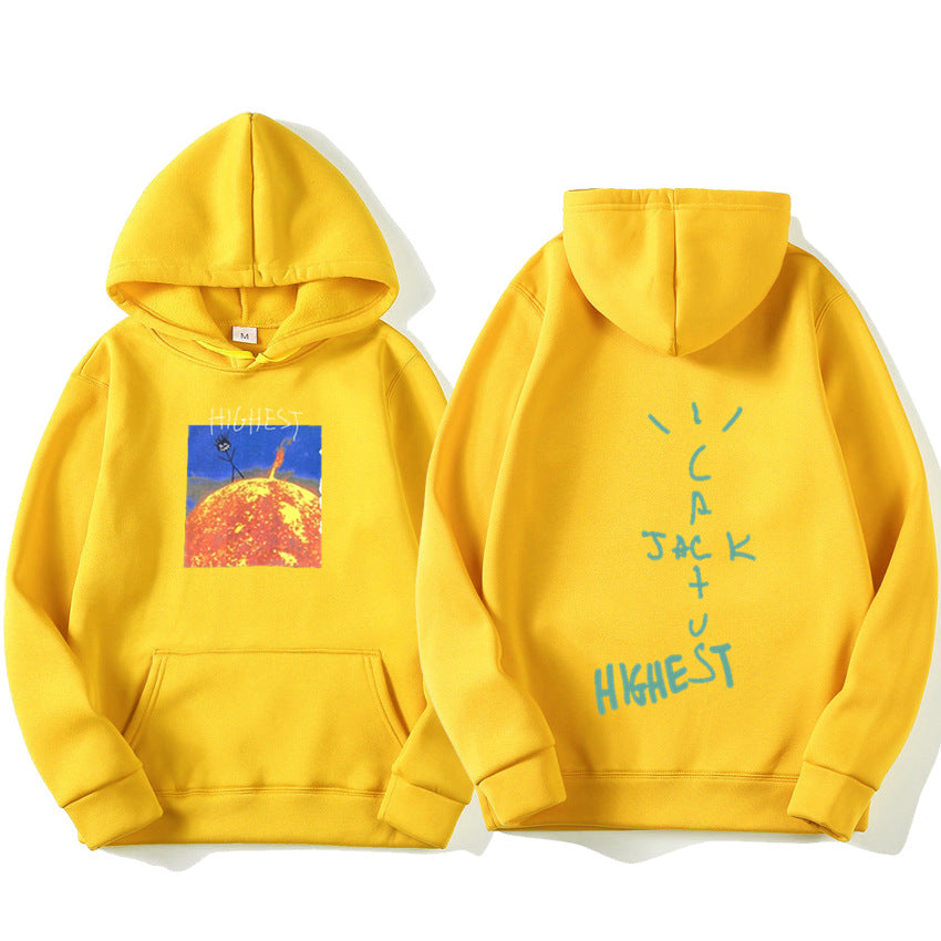 Hoodie print hoodie - Yellow - Men's Hoodies & Sweatshirts - Carvan Mart