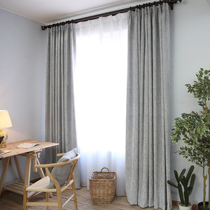 Solid color modern simple thick cotton curtain fabric - Carvan Mart