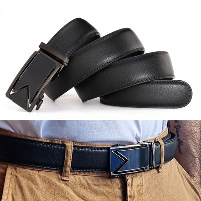 Men's Ratchet Belt Leather Mens Belt With Slide Buckle Ratchet Belts For Men USA - Carvan Mart