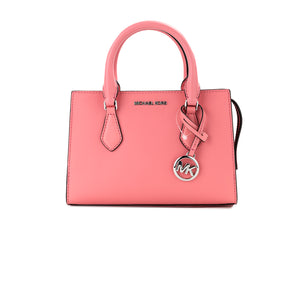 Michael Kors Sheila Small Tea Rose Vegan Leather Center Zip Satchel Purse Bag - - - Michael Kors