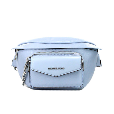 Michael Kors Maisie Large Pale Blue 2-n-1 Waistpack Card Case Fanny Pack Bag - - - Michael Kors