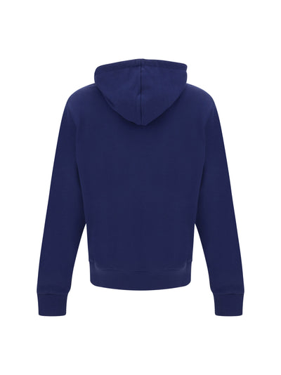 Balmain Elegant Navy Blue Monogram Hoodie - - - Balmain