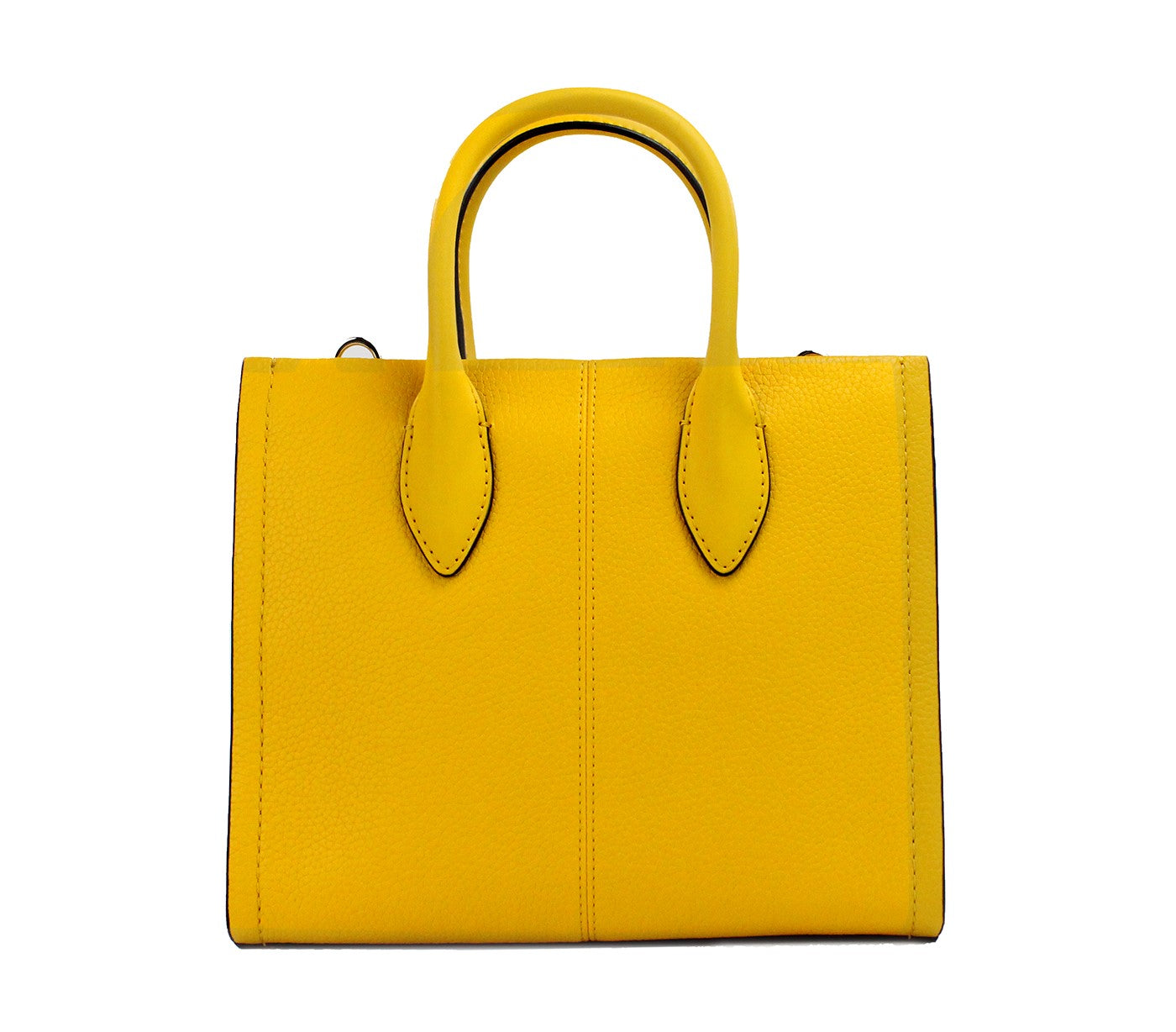 Michael Kors Mirella Small Jasmine Yellow Leather Top Zip Shopper Tote Bag - - - Michael Kors