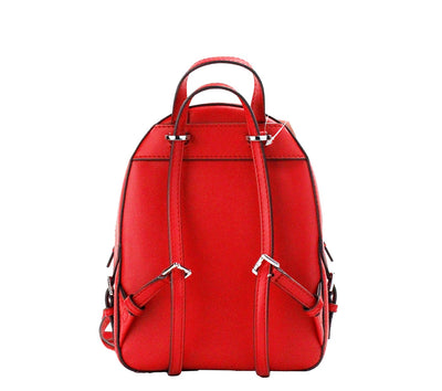 Michael Kors Jaycee Mini XS Bright Red Pebbled Leather Zip Pocket Backpack Bag - - - Michael Kors