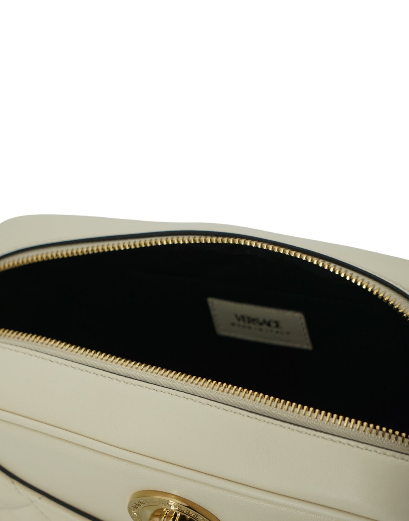 Versace Elegant White Leather Camera Shoulder Bag - - - Versace