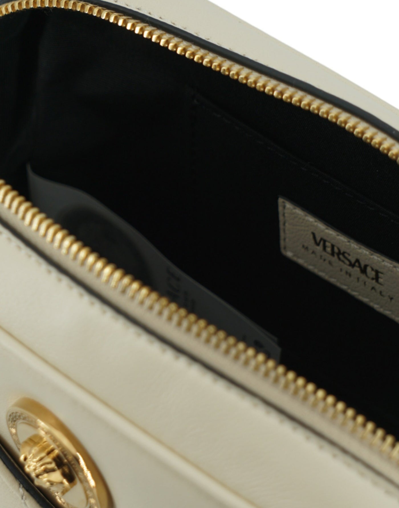 Versace Elegant White Lamb Leather Camera Bag - - - Versace