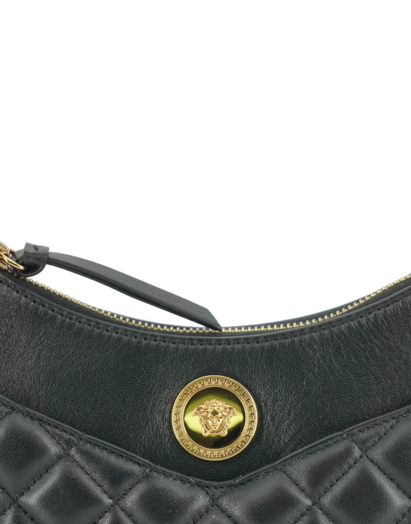 Versace Elegant Half Moon Leather Shoulder Bag - - - Versace