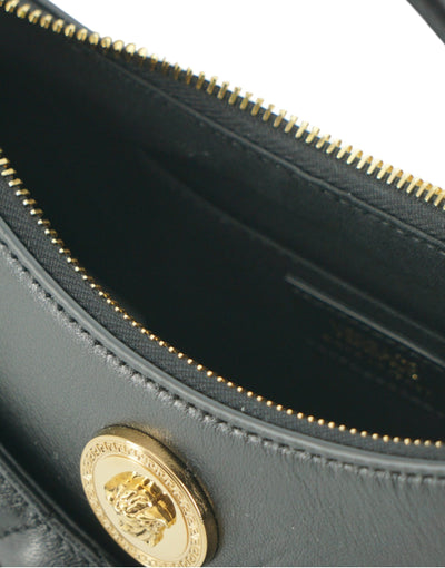 Versace Elegant Half Moon Leather Shoulder Bag - - - Versace