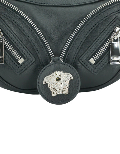 Versace Elegant Black Mini Hobo Shoulder Bag - - - Versace