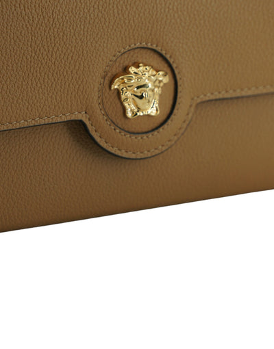 Versace Elegant Calf Leather Wallet with Medusa Logo - - - Versace