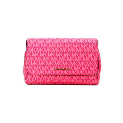 Michael Kors Jet Set Medium Electric Pink Convertible Pouchette Crossbody Bag - - - Michael Kors