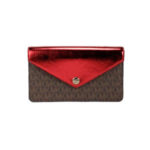 Michael Kors Jet Set Travel Crimson Small Flap Clutch Crossbody Bag - - - Michael Kors