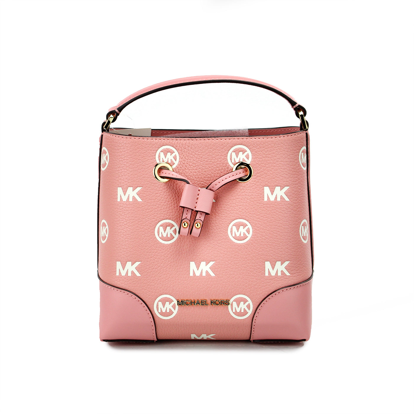 Michael Kors Mercer Small Primrose Embossed Drawstring Bucket Messenger Bag - - - Michael Kors