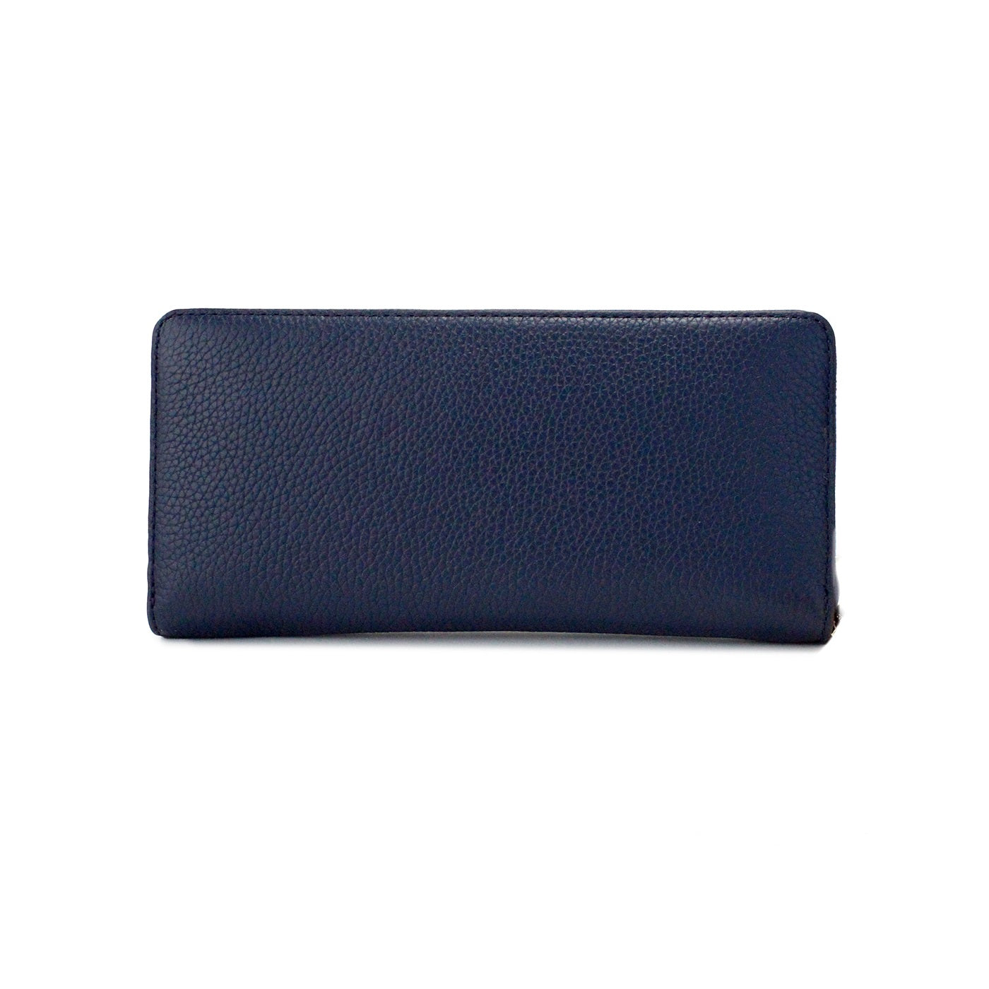 Michael Kors Jet Set Travel Large Navy Pebbled Leather Continental Wrist Wallet - - - Michael Kors