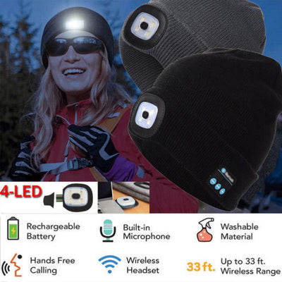 Bluetooth LED Hat Wireless Smart Headset Headphone - - Women's Hats & Caps - Carvan Mart