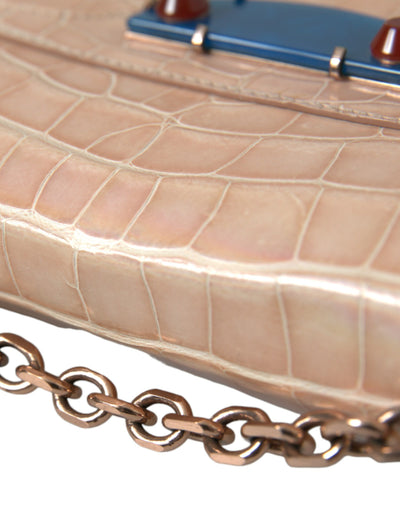 Balenciaga Elegant Mini Chain Beige Clutch for Evening Elegance - - - Balenciaga