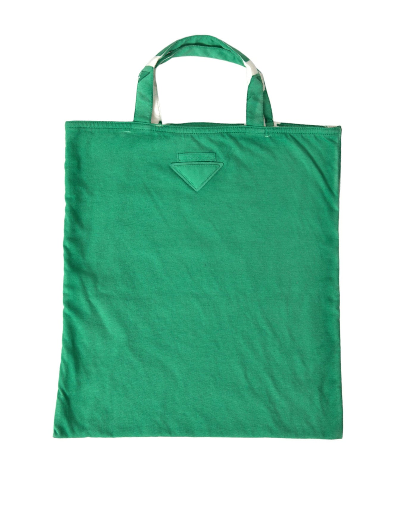 Prada Elegant Green Fabric Tote Bag - Green - - Prada