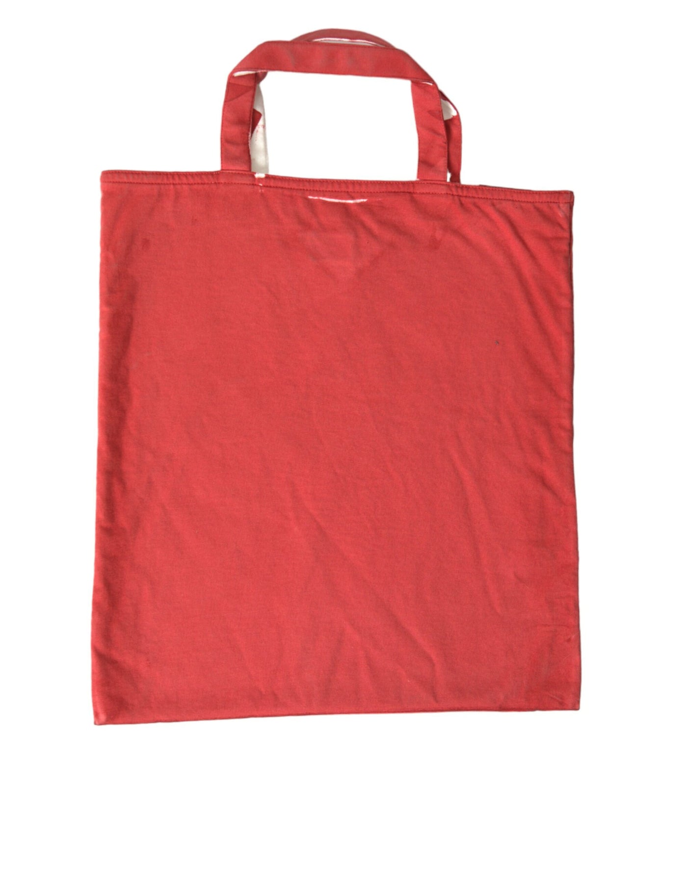 Prada Chic Red and White Fabric Tote Bag - - - Prada