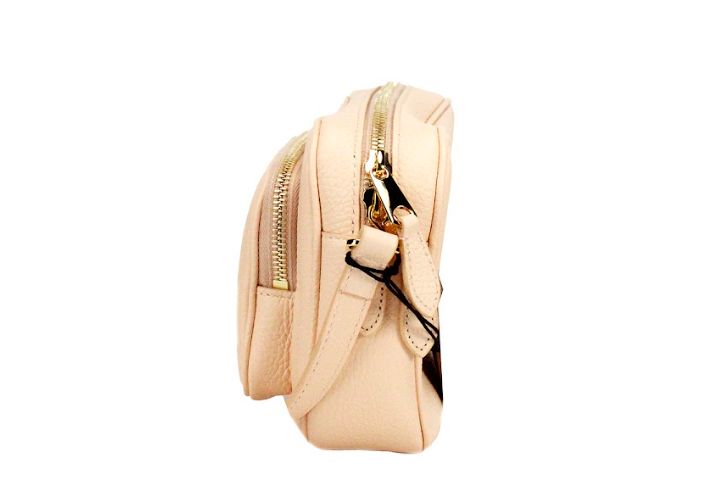 Burberry Small Branded Peach Pink Grainy Leather Camera Crossbody Bag - - - Burberry