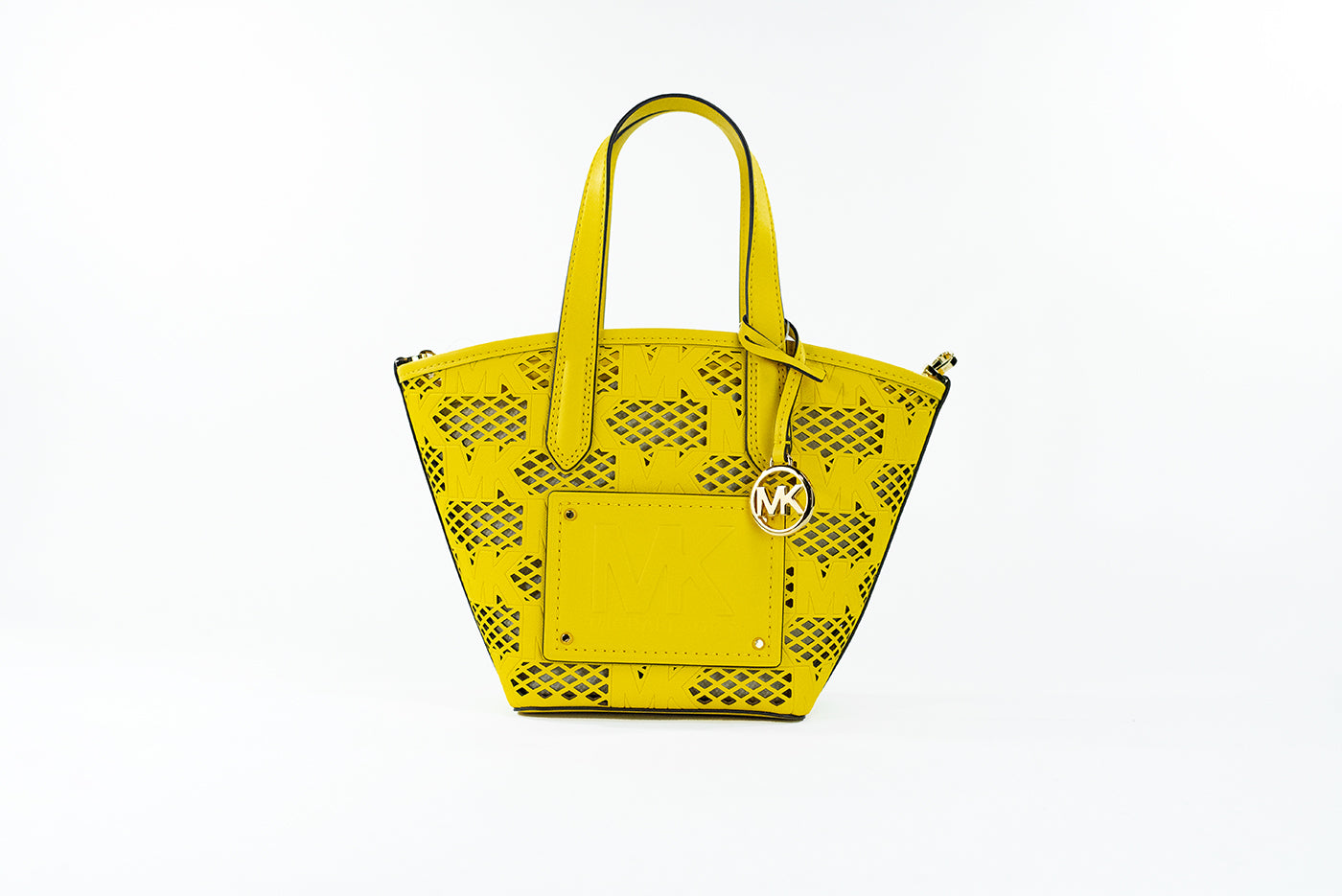 Michael Kors Kimber Small Daffodil Leather 2-in-1 Zip Tote Messenger Bag Purse - - - Michael Kors