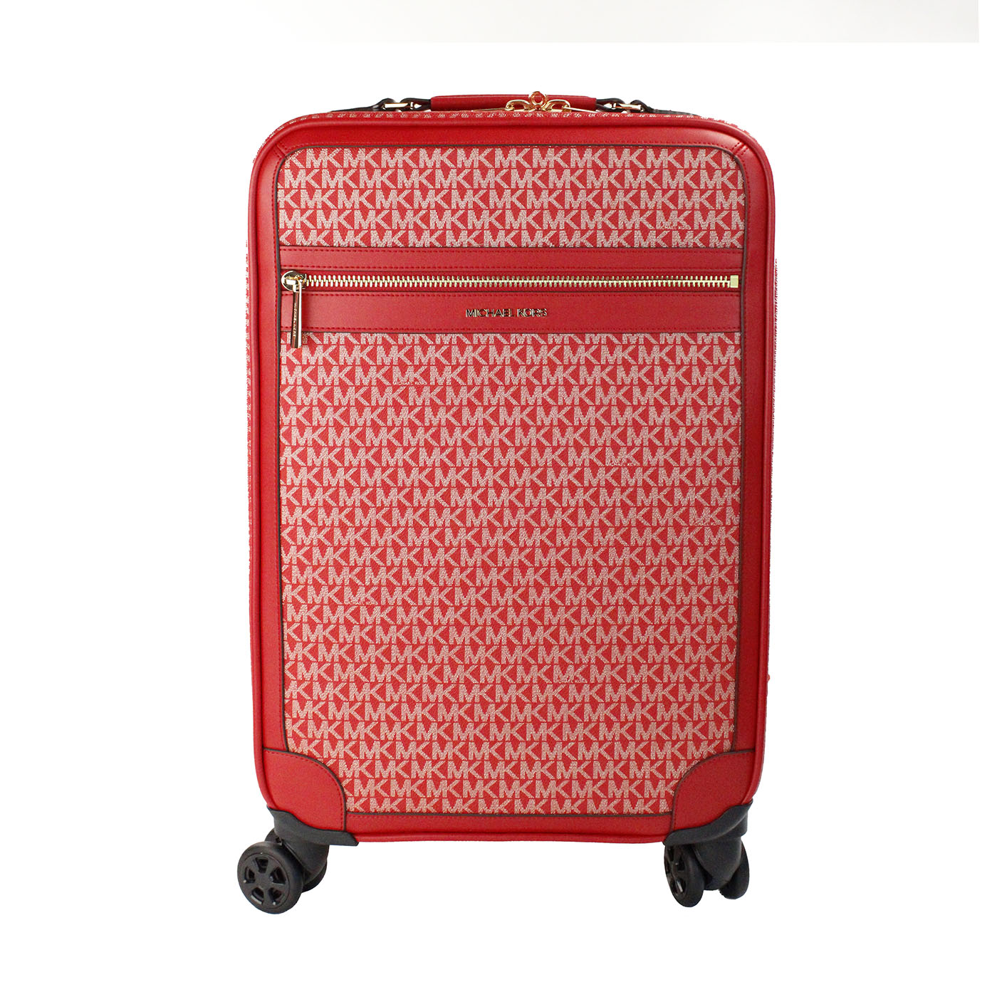 Michael Kors Travel Small Red Signature Trolley Rolling Suitcase Carry On Bag - - - Michael Kors