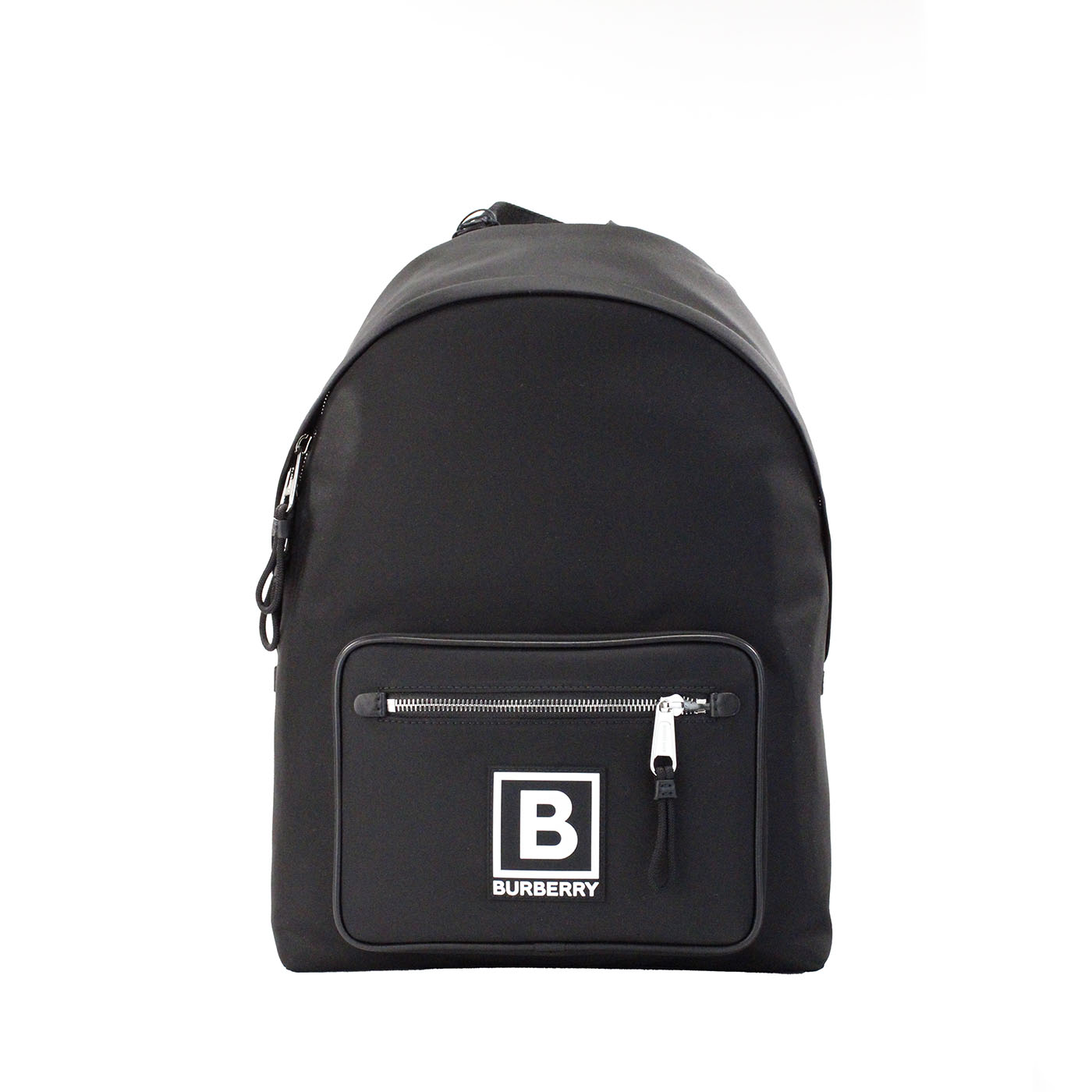 Burberry Abbeydale Branded Stamp Black Nylon Backpack Shoulder Bookbag - Black - - Burberry