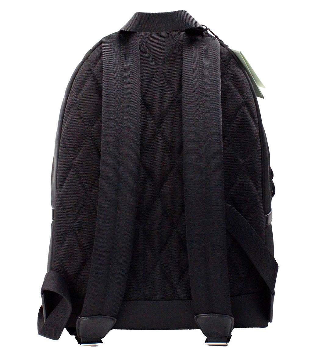 Burberry Abbeydale Branded Stamp Black Nylon Backpack Shoulder Bookbag - - - Burberry