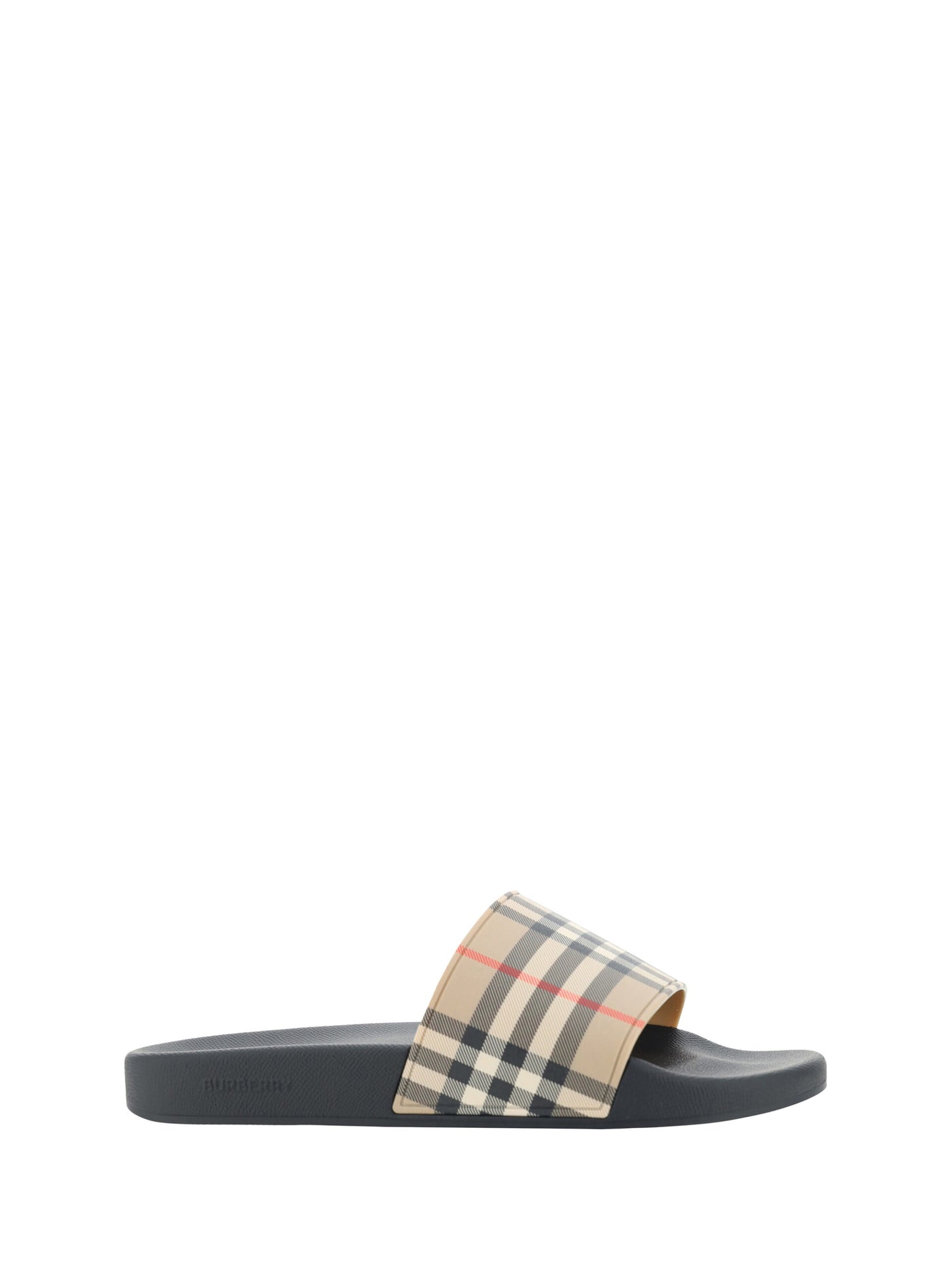 Burberry Brown Rubber Slides Sandals - - - Burberry