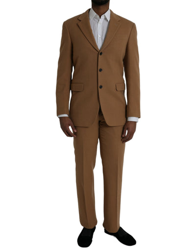 Prada Brown Cashmere 2 Piece Single Breasted Suit - - - Prada