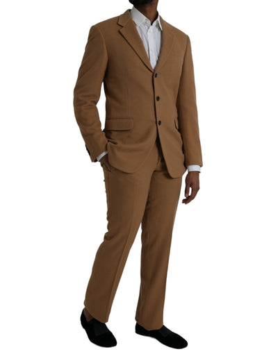 Prada Brown Cashmere 2 Piece Single Breasted Suit - - - Prada