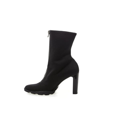 Alexander McQueen Sleek Neoprene Leather Boots - - - Alexander McQueen