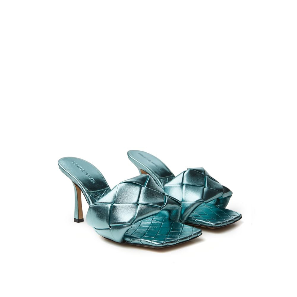 Bottega Veneta Elegant Light Blue Leather Sandals - - - Bottega Veneta