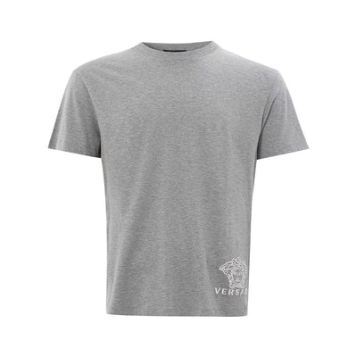 Versace Elegant Gray Cotton T-Shirt - - - Versace