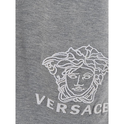 Versace Elegant Gray Cotton T-Shirt - - - Versace