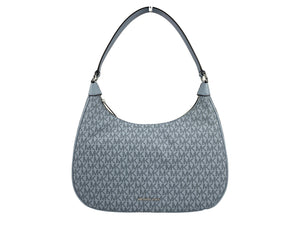 Michael Kors Cora Large Shoulder Crossbody Bag Purse Blue - Grey - - Michael Kors