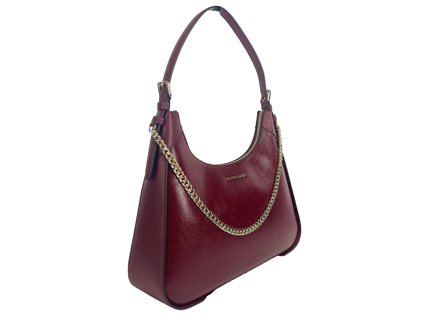 Michael Kors Wilma Large Dark Cherry Chain Shoulder Bag - - - Michael Kors