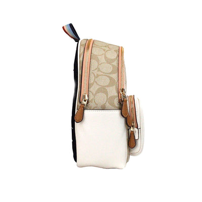 COACH Mini Court Signature Pear Motif Shoulder Backpack Bookbag Bag Chalk Taffy - - - COACH