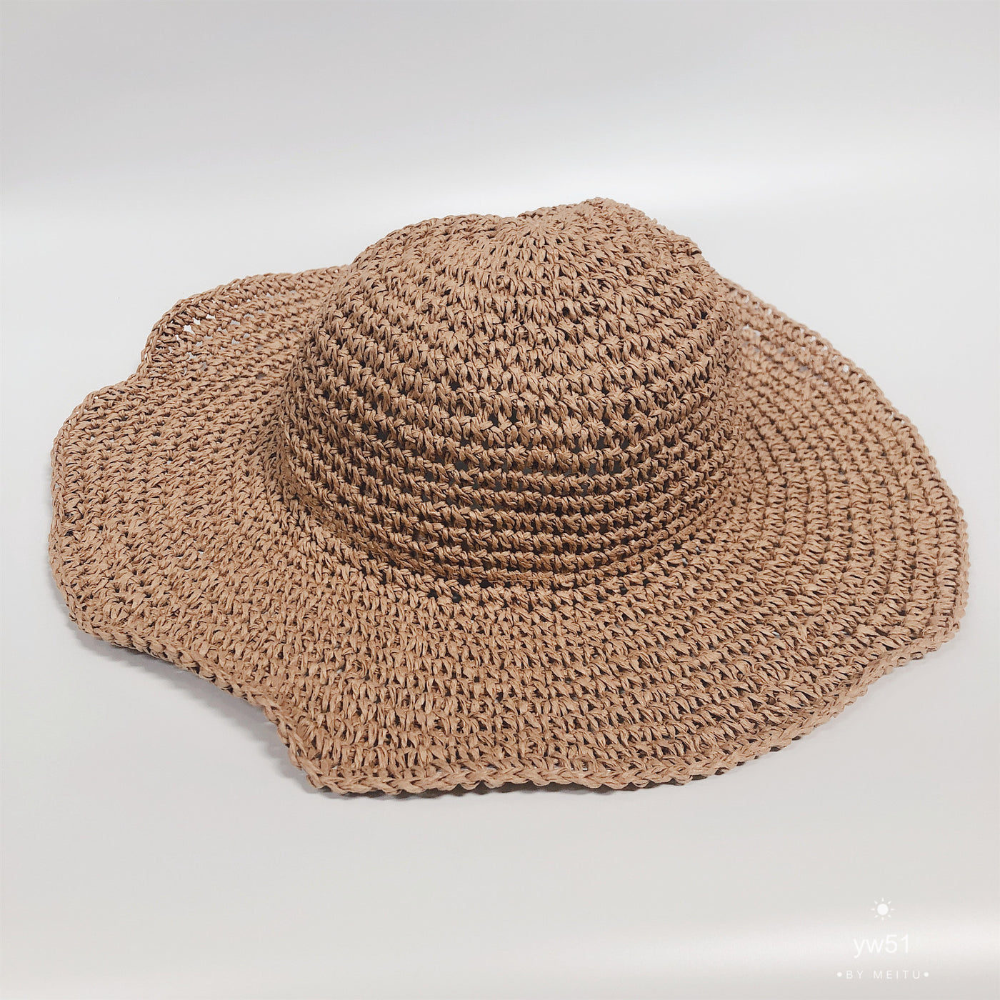 Summer Outing Sunscreen Hat for Women with Foldable Straw Hats Holiday Cool Hat Beach Hat - - Women's Hats & Caps - Carvan Mart