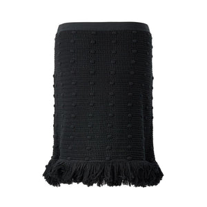 Bottega Veneta Elegant Black Cotton Skirt - L - - Bottega Veneta