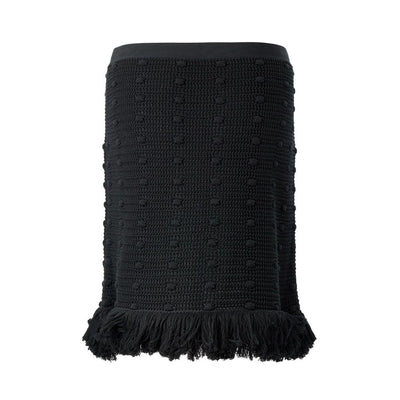 Bottega Veneta Elegant Black Cotton Skirt - L - - Bottega Veneta