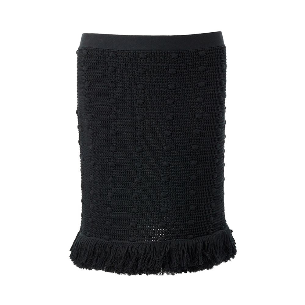 Bottega Veneta Elegant Black Cotton Skirt - - - Bottega Veneta