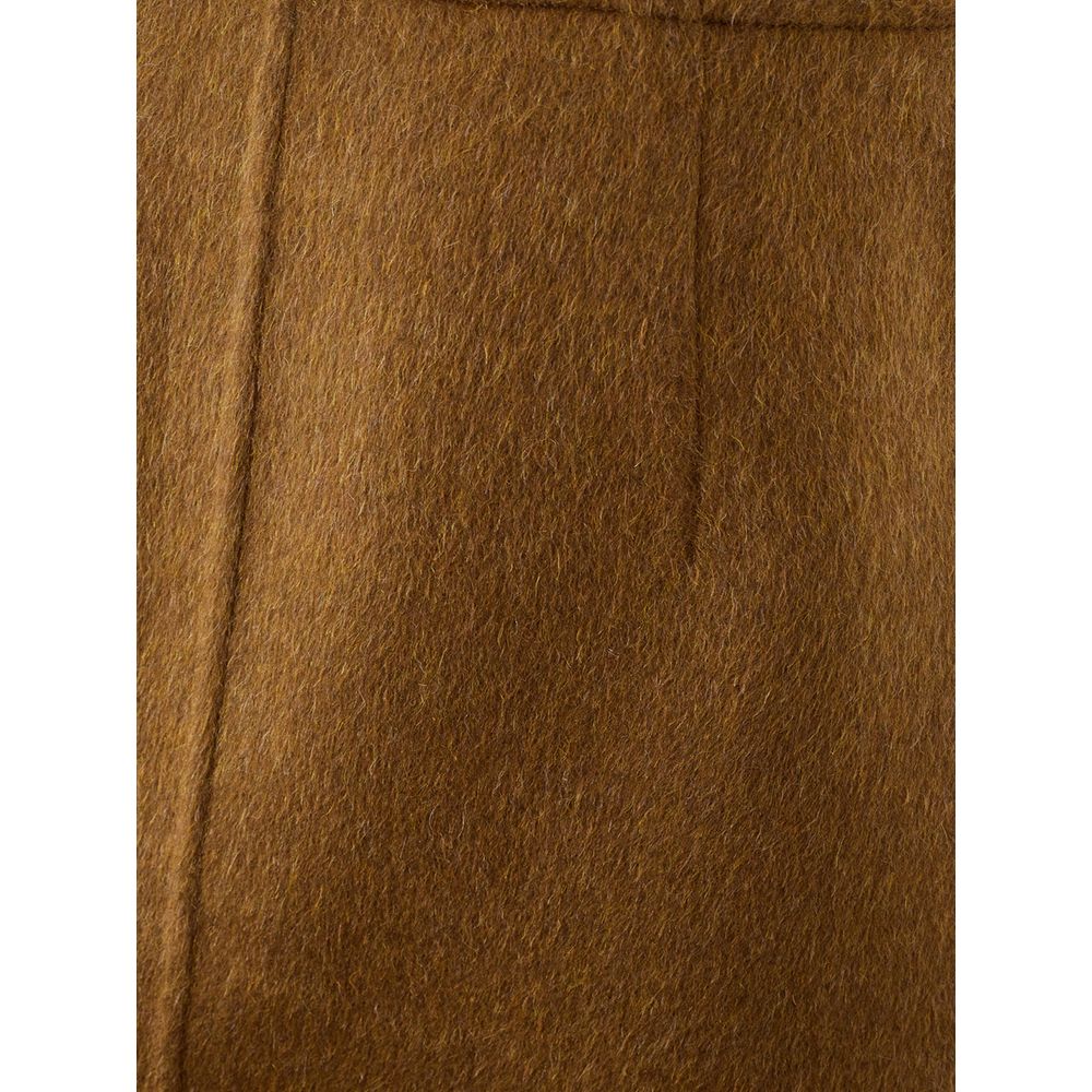 Bottega Veneta Elegant Wool Midi Skirt in Brown - - - Bottega Veneta