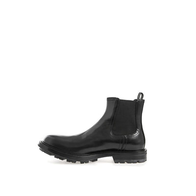 Alexander McQueen Sleek Black Leather Boots for Men - - - Alexander McQueen