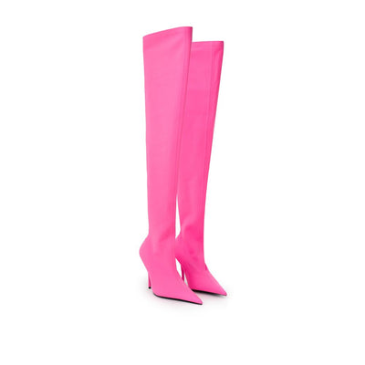 Balenciaga Elegant Pink Polyester Ankle Boots - - - Balenciaga