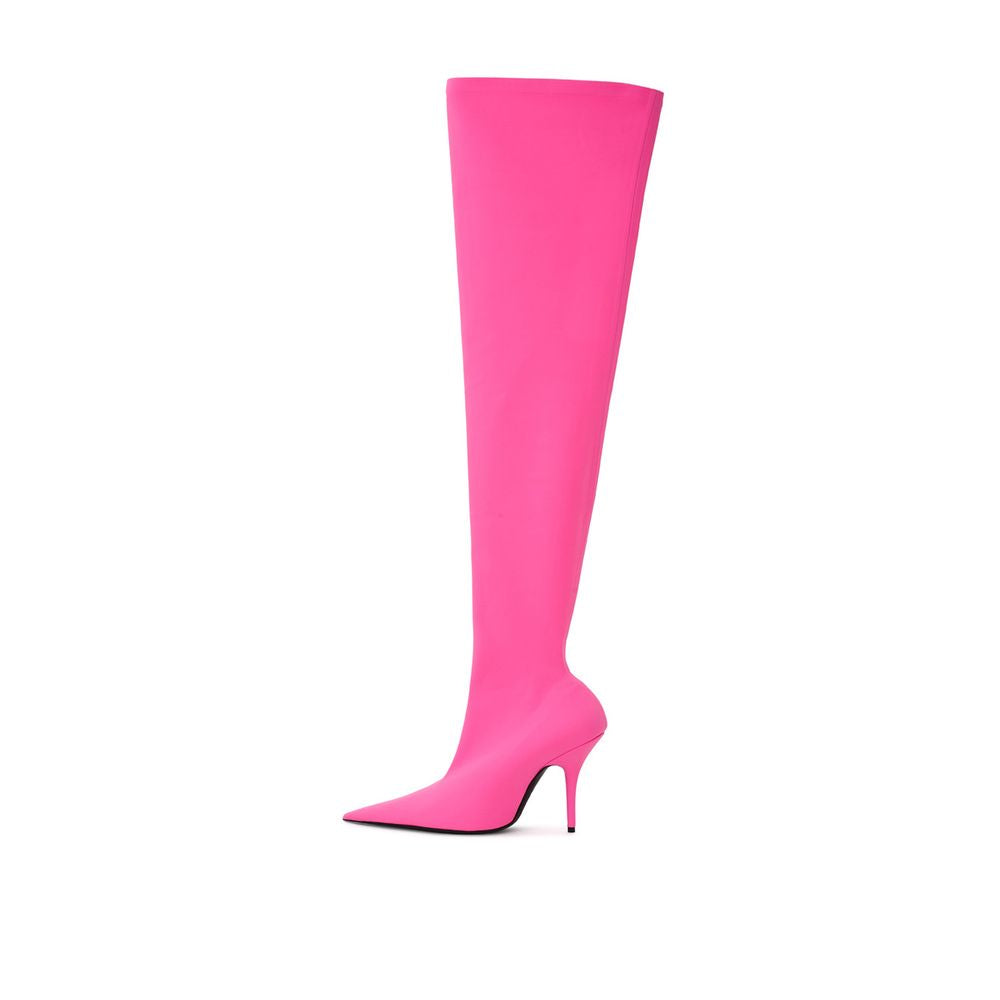 Balenciaga Elegant Pink Polyester Ankle Boots - - - Balenciaga