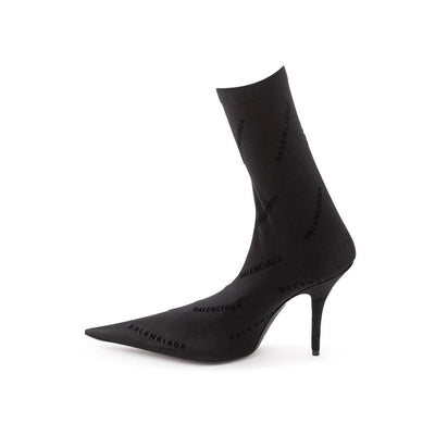 Balenciaga Elegant Black Spandex Statement Boots - - - Balenciaga