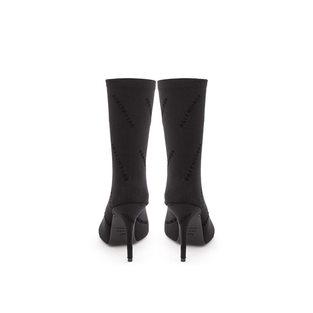 Balenciaga Elegant Black Spandex Statement Boots - - - Balenciaga